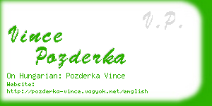 vince pozderka business card